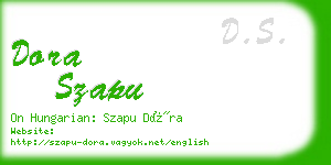dora szapu business card